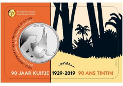 België 2019 5 euro '90 jaar Kuifje' Bu in coincard Voorverkoop* Leverbaar in maart.