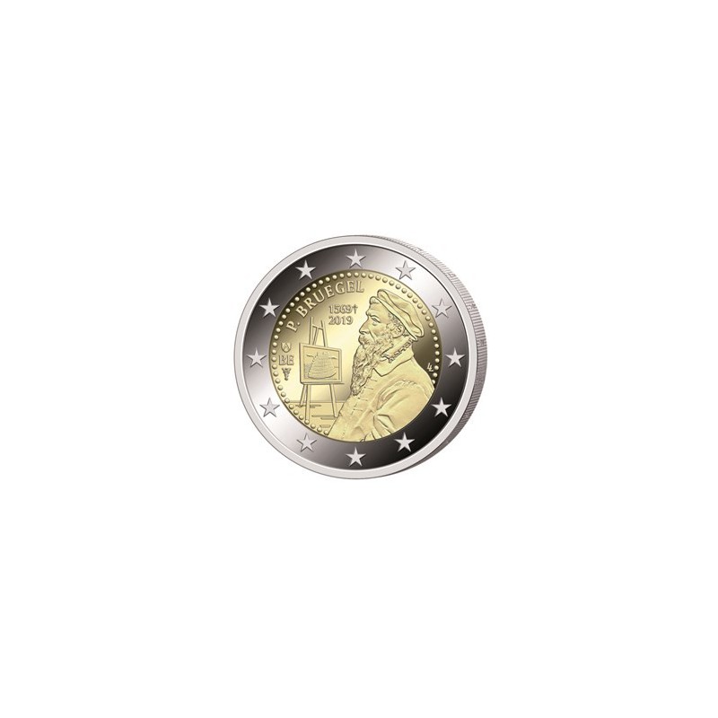 2 Euro België 2019 "450 jaar  Bruegel" Bu in coincard Voorverkoop* (levering in maart)