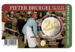 2 Euro België 2019 "450 jaar  Bruegel" Bu in coincard Waals Voorverkoop* (levering in maart)