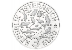 Oostenrijk 2019 3 euro Schildpad Unc 