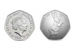 Groot Britannië 2017 50 Pence  Unc The tale of Peter Rabbit