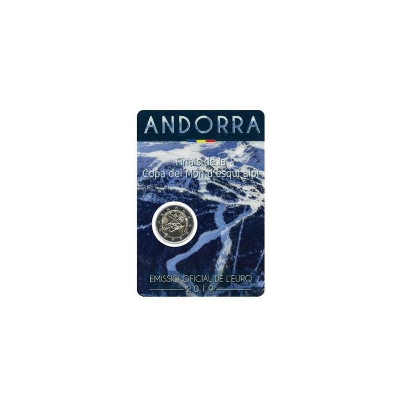 2 Euro Andorra 2019 Bu in blister Wk Skieën