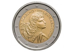 2 Euro San Marino 2019 Leonardo da Vinci in blister 