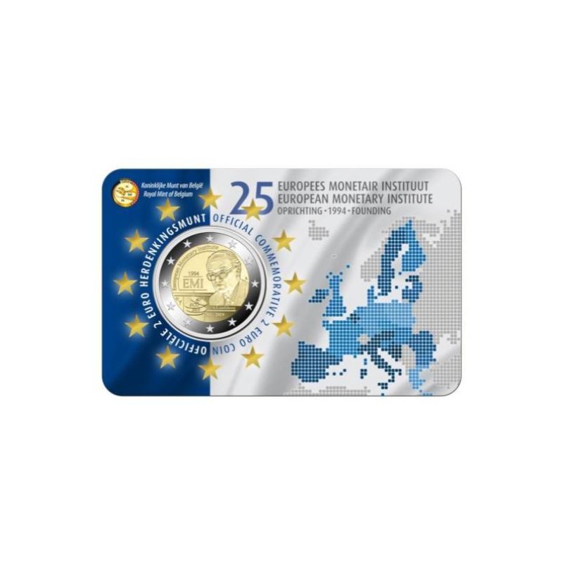 2 Euro België 2019 '25 jaar oprichting EMI' in coincard Vlaams Voorverkoop*
