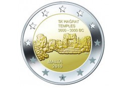 2 Euro Malta 2019 Hagrat tempels met F in ster