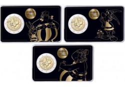 2 Euro Frankrijk 2019 Asterix & Obelix  serie van 3  coincards Voorverkoop*