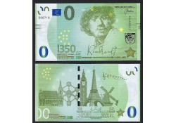 0 Euro biljet Nederland 2018 - Rembrandt