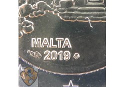 2 euro Malta 2019 Tempel Ħaġrat in coincard Met Frans muntteken Unc 