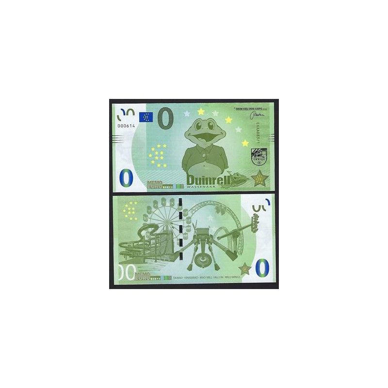 0 Euro biljet Nederland 2018 - Duinrell