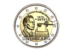 2 euro Luxemburg 2019 100 jaar Stemrecht Bu in Blister met muntteken Servaas