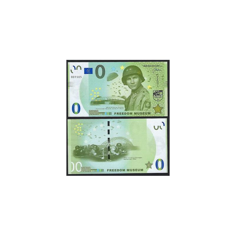 0 Euro biljet Nederland 2019 - Freedom Museum