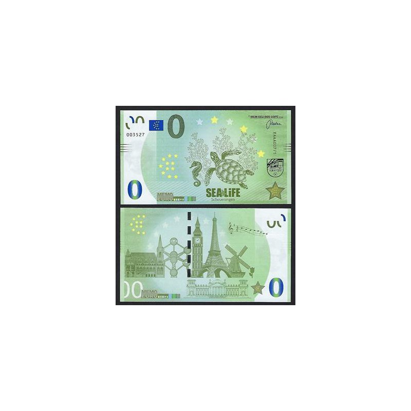 0 Euro biljet Nederland 2018 - Sealife
