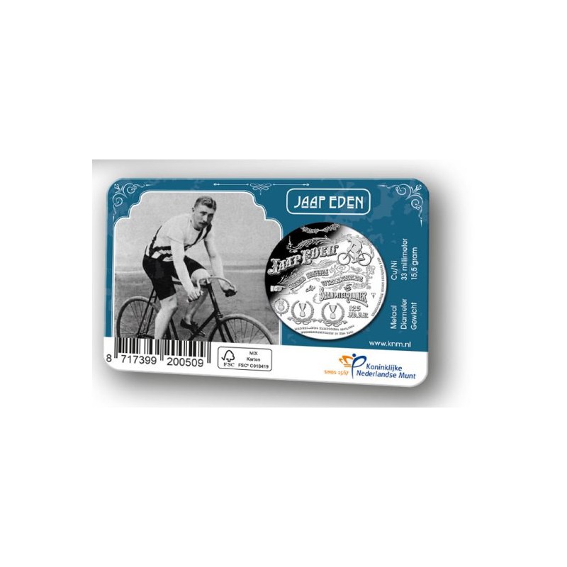 Nederland 2019 Penning in coincard Jaap Eden