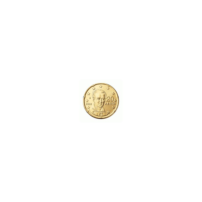 20 Cent Griekenland 2002 UNC met letter E