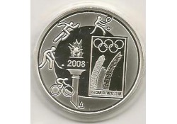 België 2008 10 Euro Zilver Olympische Spelen In dsje & cert.