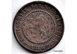 Nederland 1886  ½ Cent...