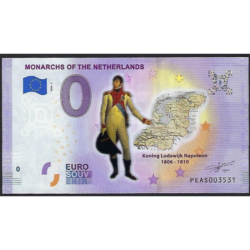 Euro Biljet Nederland Monarchs Of The Netherlands Lodewijk Napoleon Gekleurd