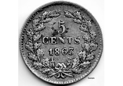 Nederland 1863 5 Cent...