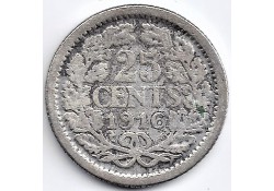 Nederland 1916 25 Cent...
