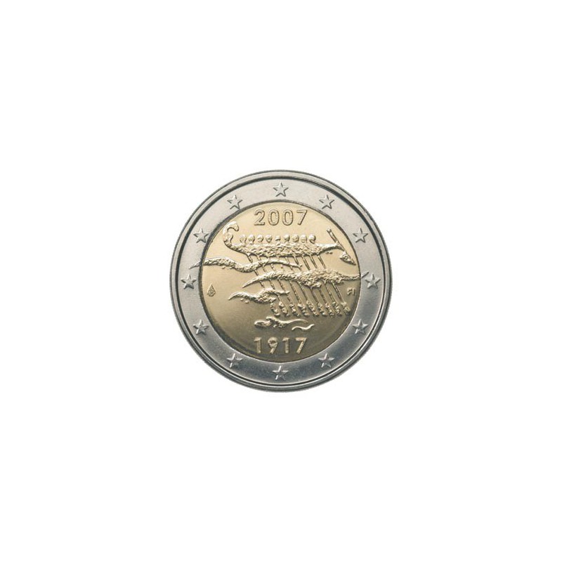 2 Euro Finland 2007  90 jaar onafhankelijkheid Unc