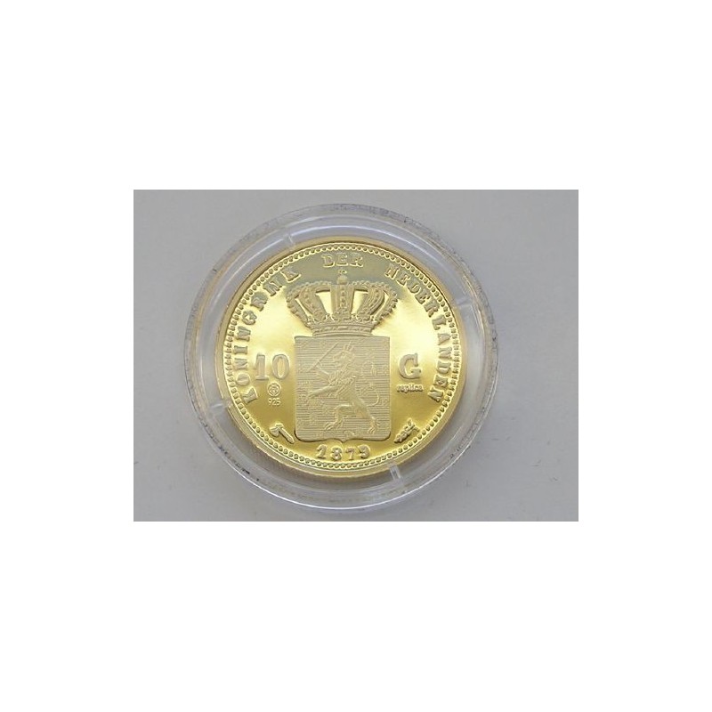 Replica 10 Gulden goud 1879. (Zilver)