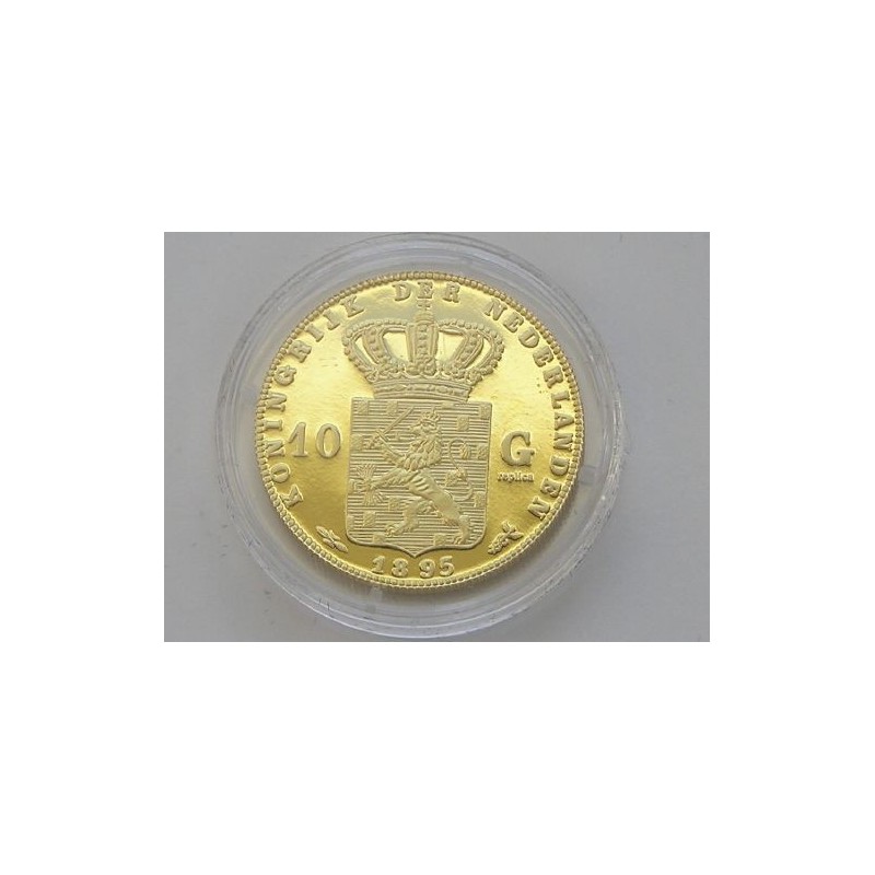 Replica 10 Gulden goud 1895. (Zilver)