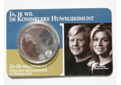 Nederland 2002 10 Euro  Huwelijksmunt Zilver Unc in Coincard