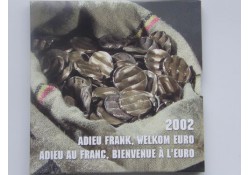 Bu set België 2002 Adieu Frank, welkom euro