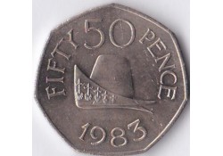 Km 34 Guernsey 50 pence 1983