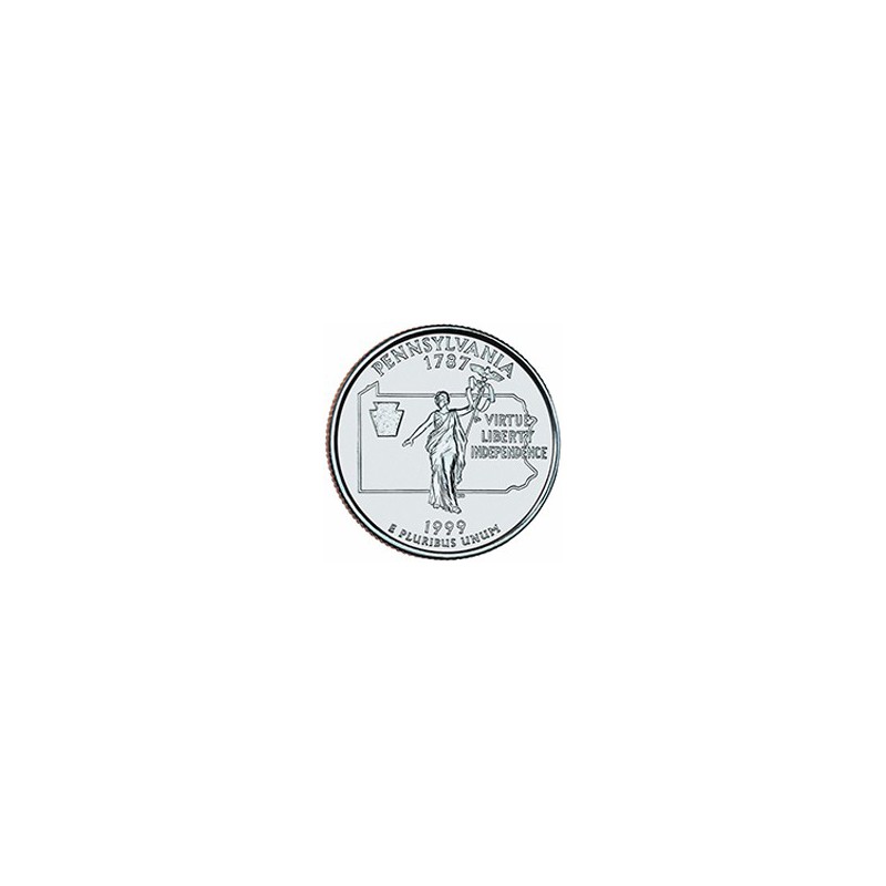 KM 294 U.S.A ¼ Dollar Pennsylvania 1999 P UNC