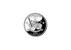 KM 331 U.S.A ¼ Dollar Tennessee 2002 P UNC