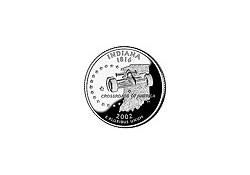 KM 334 U.S.A ¼ Dollar Indiana 2002 P UNC