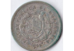 Guatemala 25 Centavos 1956  Fr