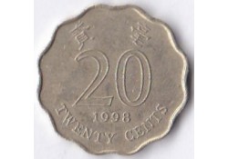Hong Kong 20 Cents 1998 Pr