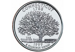 KM 297 U.S.A ¼ Dollar Connecticut 1999 D UNC