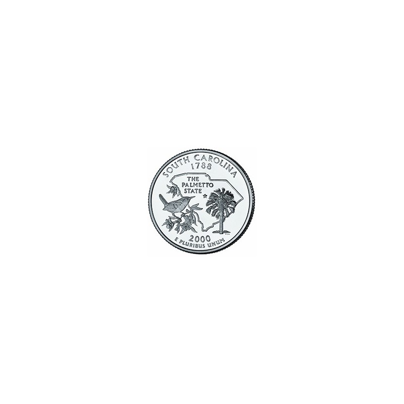 KM 307 U.S.A ¼ Dollar South Carolina 2000 P UNC