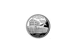 KM 322 U.S.A ¼ Dollar Kentucky 2001 D UNC