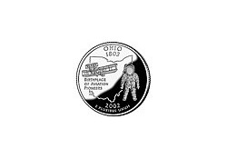 KM 332 U.S.A ¼ Dollar Ohio 2002 D UNC