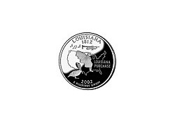 KM 333 U.S.A ¼ Dollar Louisiana 2002 P UNC