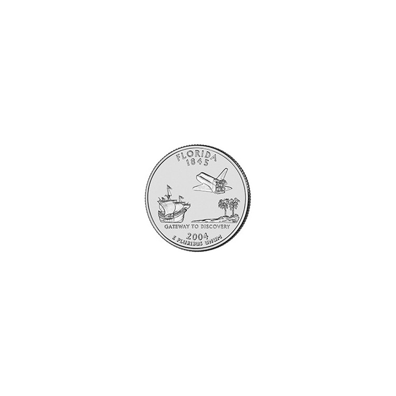 KM 356 U.S.A ¼ Dollar Florida 2004 P UNC