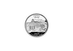 KM 358 U.S.A ¼ Dollar Iowa 2004 P UNC