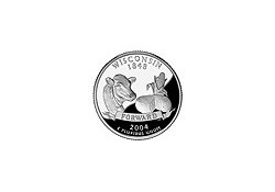 KM 359 U.S.A ¼ Dollar Wisconsin 2004 P UNC