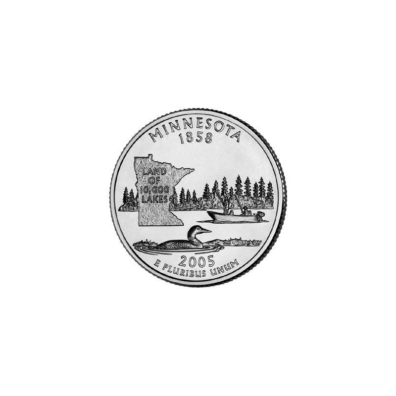 KM 371 U.S.A ¼ Dollar Minnesota 2005 D UNC