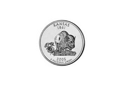 KM 373 U.S.A ¼ Dollar Kansas 2005 D UNC