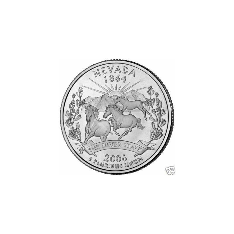 KM 382 U.S.A ¼ Dollar Nevada 2006 D UNC
