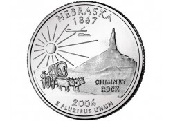KM 383 U.S.A ¼ Dollar Nebraska 2006 D UNC