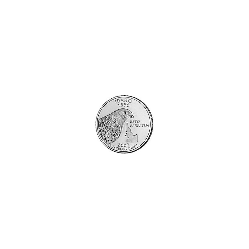 KM 398 U.S.A ¼ Dollar Idaho 2007 D UNC
