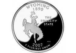 KM 399 U.S.A ¼ Dollar Wyoming 2007 D UNC