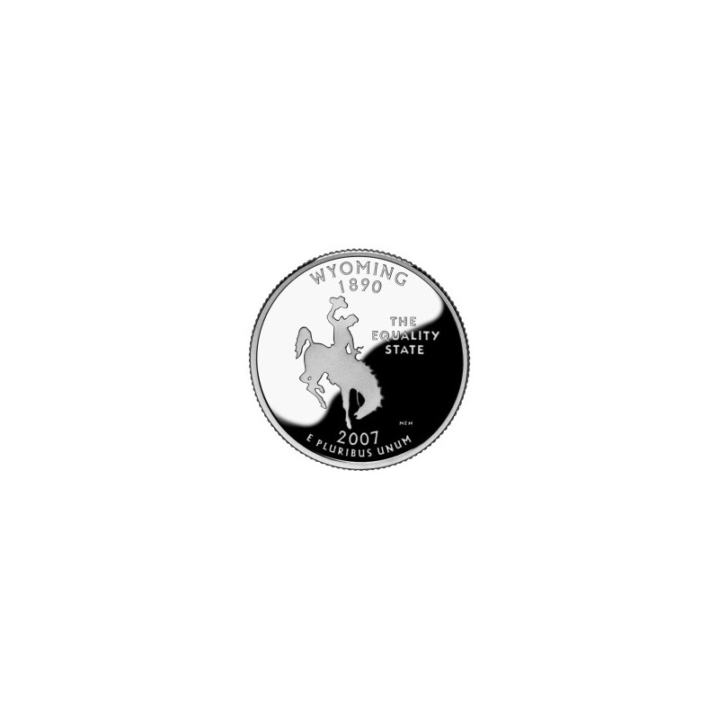 KM 399 U.S.A ¼ Dollar Wyoming 2007 D UNC
