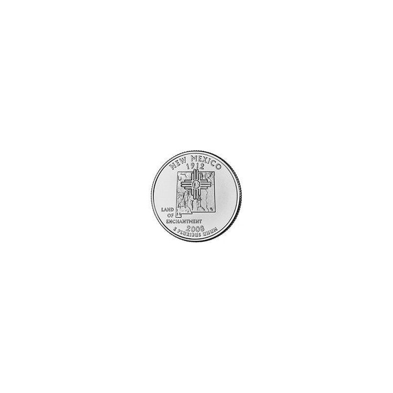 KM 422 U.S.A ¼ Dollar New Mexico 2008 D UNC